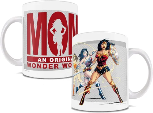 Trend Setters Wonder Woman – Mamá – Con licencia oficial – Taza de cerámica blanca de 11 oz – Perfecto para regalar o coleccionar WMUG800