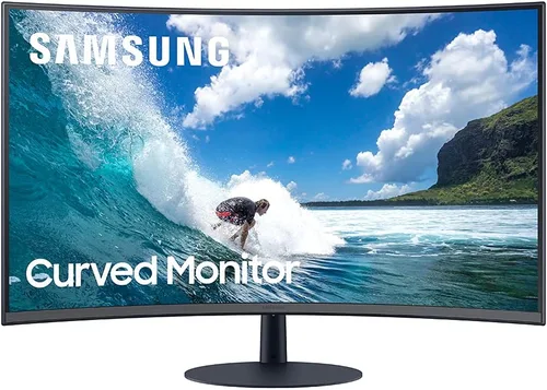 Samsung - Serie T550 - Monitor de computadora FHD de 27 pulgadas (1080p), 75Hz, curvado, altavoces incorporados, HDMI, puerto de pantalla, FreeSync