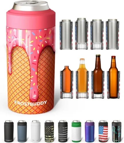 Miniatura 36 de Frost Buddy Universal Can Cooler - Fits all - Stainless Steel Can Cooler for 12 oz & 16 oz Regular or Slim Cans & Bottles - Stainless Steel