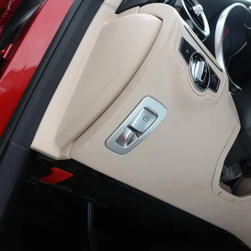 Miniatura 5 de YIWANG para Mercedes Benz W213 E GLC Clase C W205 2015-2020 ABS cromado mate cubierta de freno de mano electrónica