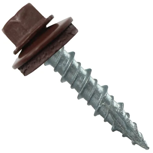 Miniatura 47 de Tornillos para techo de metal: (250) 10 x 1 sin pintura galvanizados con cabeza hexagonal para techo de chapa. Tornillos autoiniciados de metal