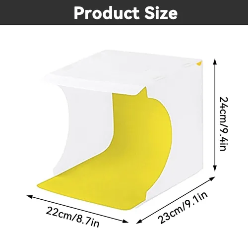 Miniatura 2 de Mini caja de luz para cámara, mini caja de luz de estudio fotográfico, tienda de luz para fotografía, kit de estudio fotográfico plegable, caja