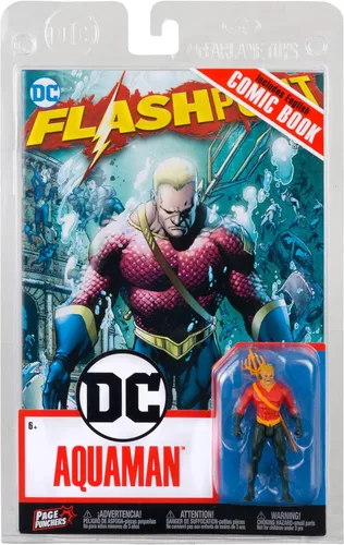 Miniatura 2 de McFarlane Toys - DC Direct Page Punchers Aquaman, figura de 7.6 cm con cómic Flashpoint