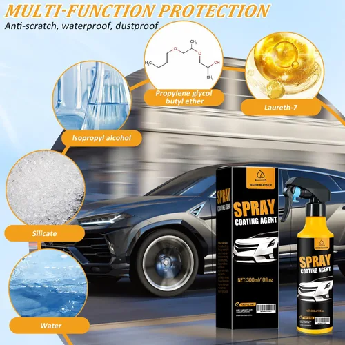 Miniatura 4 de Kit de aerosol de revestimiento nano para automóvil de 10.1 fl oz, revestimiento de cerámica nano hidrofóbico, protección de pintura automática