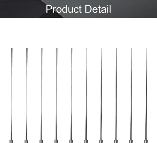 Miniatura 4 de Utoolmart 0.079 in Dia Punta Redonda Acero Recto Eyector Pin Punch 5.906 in Largo Gris Plata 10pcs