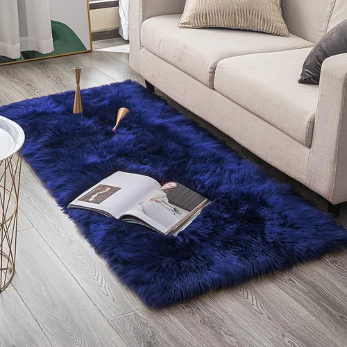 Miniatura 39 de Carvapet - Tapete suave de cuero sintético de oveja, lanudo y lujoso, grande (para decorar habitación), lado de la cama, dormitorio, sala de estar