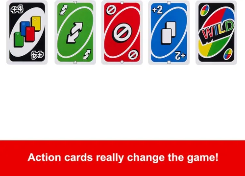 Miniatura 5 de Mattel Games Juego de cartas UNO para niños, adultos y noches y fiestas familiares, viajes y vacaciones, baraja accesible y personalizable