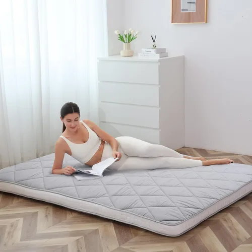 Miniatura 6 de colchón de futón japonés de 10 cm para piso, colchón plegable de piso tamaño individual - almohadilla de espuma viscoelástica para dormir