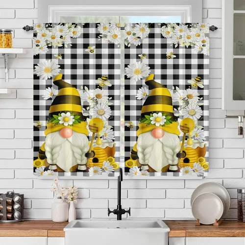 Miniatura 9 de Cortinas de mariposa, mariposa azul, diente de león blanco, románticas, para niñas y mujeres, insonorizadas, aisladas, con bolsillo para barra