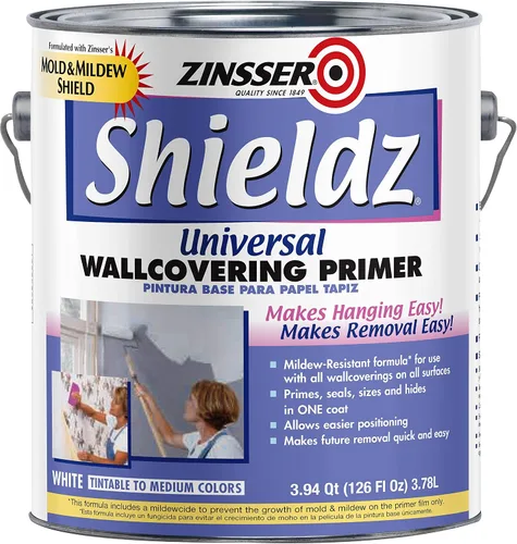 1 galón Zinsser 02501 White Zinsser, sellador universal para revestimiento de pared Shieldz