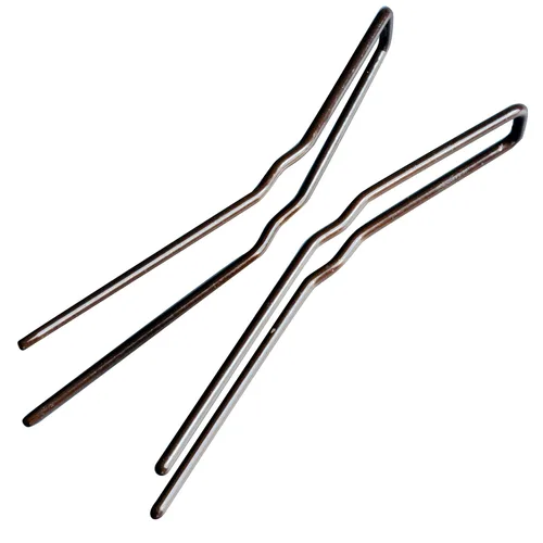 Miniatura 18 de Horquillas para moño ROCST Bobby Pins Clips para ballet mujer niña peluquería salón (2 pulgadas, marrón, 12 piezas) (negro, 2 pulgadas