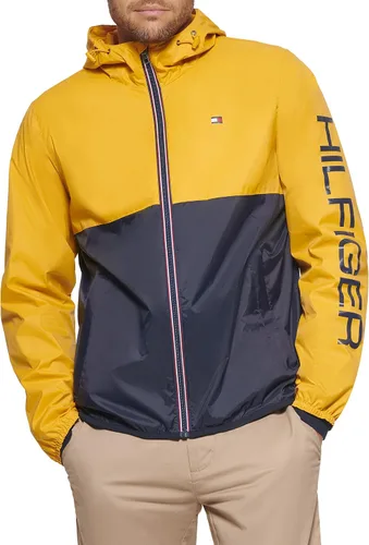 Miniatura 4 de Tommy Hilfiger - Chaqueta impermeable con capucha para hombre, ligera, para lluvia
