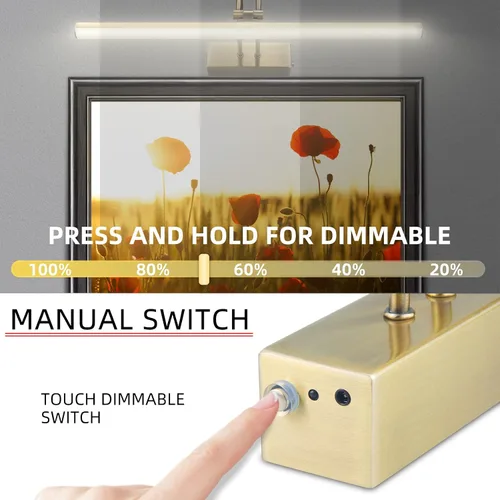 Miniatura 5 de RAIFOOLLY Luz para Cuadros, Luces para Cuadros de Pared Inalámbricas, Luces para Cuadros de 16" con Temporizador y Regulables, Luces de Pared a