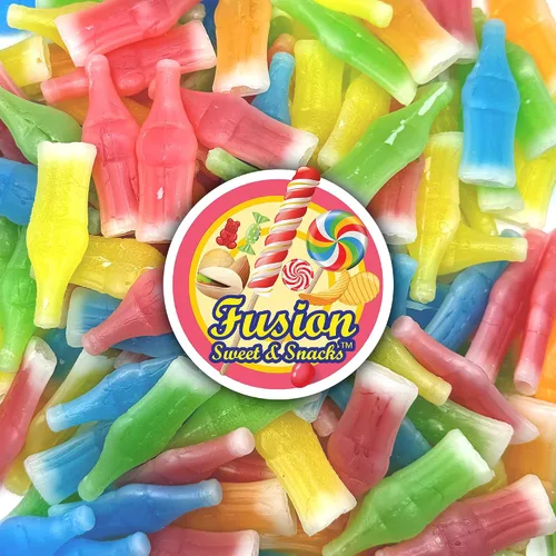 Miniatura 6 de Dulces de Botellas de Cera con Bebidas, Bolsa de 1/2 (media) Libra - Botellas de Dulce de Cera Retro, Rellenas de Líquido - Dulce Nip de Jugo