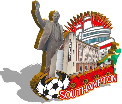 Miniatura 2 de Imán de Southampton del Reino Unido para nevera, monumentos de madera 3D, recuerdos coleccionables de viaje, decoración hecha a mano -279