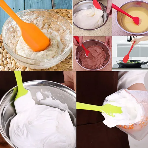 Miniatura 2 de Espátulas de silicona, espátula de goma de 11 pulgadas, resistente al calor, sin costuras, diseño de una pieza, antiadherente, flexible, raspadores