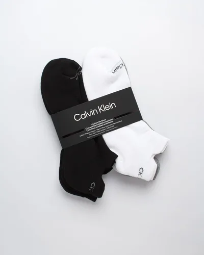Miniatura 123 de Calvin Klein Calcetines para hombre, mezcla de algodón, acolchados, sin talla, forro de calcetines atléticos (6 unidades)