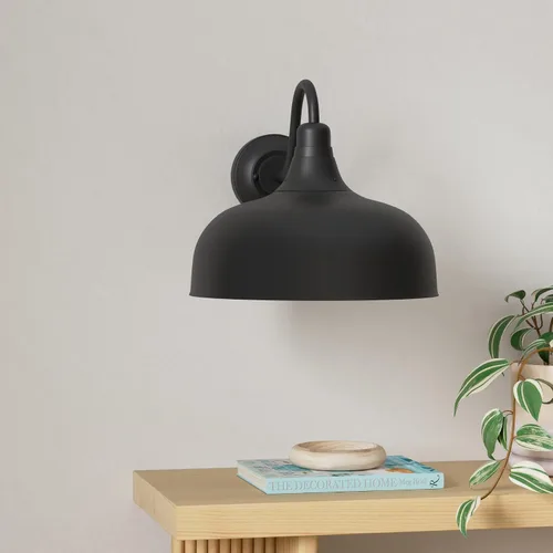 Miniatura 2 de Sunlite 46067-SU - Lámpara rústica de estilo granero con cuello de cisne, montaje en pared, enchufe de base media (E26), requiere bombilla estándar