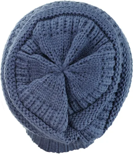 Miniatura 217 de C.C Trendy Warm Chunky Soft Stretch Cable Knit Beanie