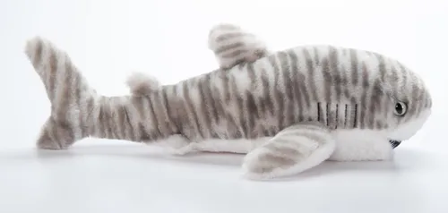Miniatura 5 de The Petting Zoo Peluche de tiburón tigre, regalos para niños, animales salvajes del océano Onez, juguete de peluche de tiburón de 20 pulgadas