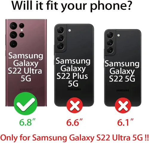 Miniatura 6 de Funda transparente compatible con Samsung Galaxy S22 Ultra con correa ajustable para el cuello, funda cruzada para Galaxy S22 Ultra, TPU