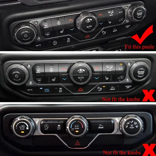 Miniatura 2 de Thor-Ind Cubierta de botón para interruptor de aire acondicionado de CA para Jeep Wrangler JL JLU Rubicon Sahara 2018 2019-2021 Gladiator JT