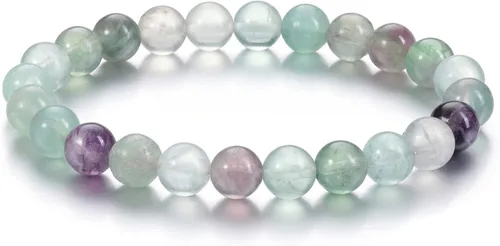 Miniatura 36 de Jovivi Pulsera elástica de cuentas redondas semipreciosas naturales – 0.315 pulgadas hecha a mano con cuentas de piedras preciosas curativas