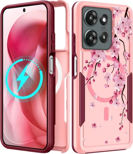 Miniatura 87 de Funda para Moto G 5G 2024 – Compatible con MagSafe para mujeres y niñas, bonita funda protectora magnética para teléfono, diseño femenino Kawaii