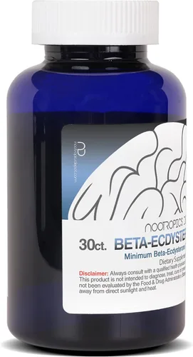 Miniatura 10 de Nootropics Depot Beta Ecdysterona/20-hidroxiecdisona 50% cápsulas 500mg Extracto de cianotis aracnoidea Fitoecdisteroide 30