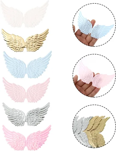 Miniatura 5 de NUOBESTY Mini alas para manualidades, alas de tela, adornos de alas de ángel, adornos para manualidades, disfraces, mochilas, accesorios
