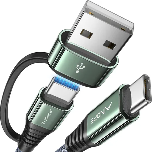 Miniatura 12 de Cable AINOPE USB C a USB C, Cable USB C de 1.8 m de Carga Rápida con Adaptador USB a USB C, Cable USB a USBC de 60W para iPhone 17 Pro Max Air, Negro