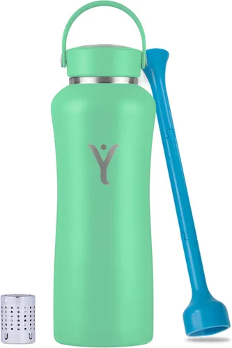 Miniatura 20 de DYLN - Botella de agua de hidrógeno Crea agua alcalina hidratante rica en hidrógeno hasta 9 pH Botella de agua de acero inoxidable aislada al