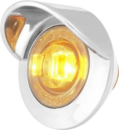 Miniatura 10 de GG Grand General 75222 Mini luz LED de doble función de 1-1/4 pulgadas con bisel de plástico cromado para camiones, remolques, cuatrimotos, UTV, RV
