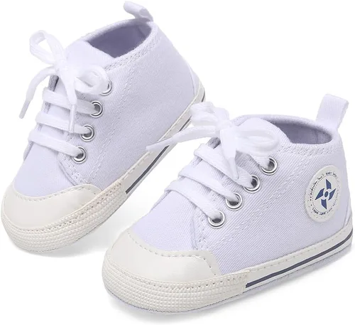 Miniatura 27 de Zapatos deportivos de lona de lona para bebés y niñas, suela antideslizante suave, suela antideslizante