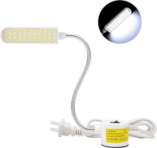 Miniatura 9 de Luz para máquina de coser, lámpara de trabajo LED, cuello de cisne flexible portátil con base magnética para banco de trabajo, torno, taladro
