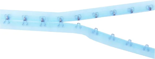 Miniatura 3 de 2 yardas de cinta de gancho y ojo, tela de malla de organza transparente de 1 pulgada, espacio de 1 pulgada, cordón de metal plateado, corsé