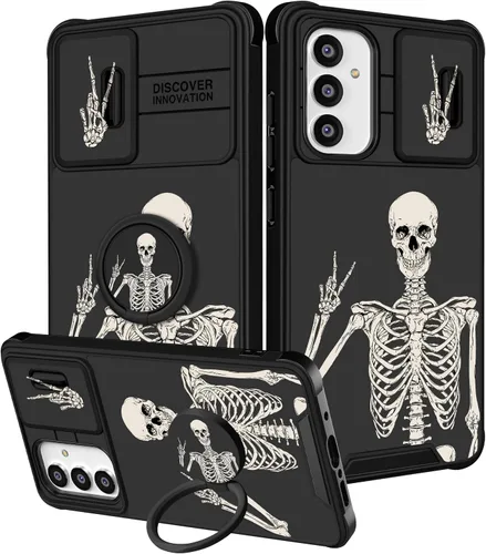 Miniatura 65 de Funda 2 en 1 para Samsung Galaxy Note 10 Plus con diseño de calavera para teléfono con diseño de esqueleto para yoga, fantasma, horror, con cubierta