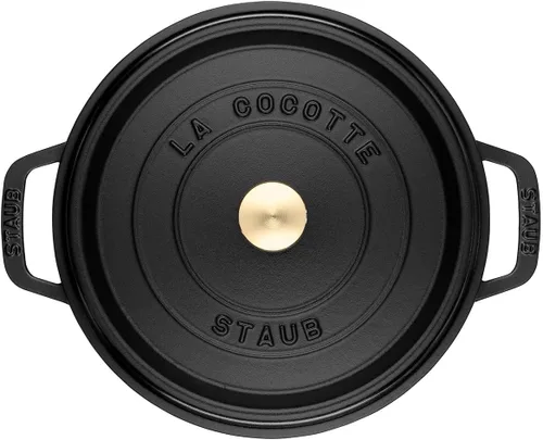 Miniatura 3 de Staub olla de hierro cocotte redonda de 6-1/4 cuartos de galón, Negro mate