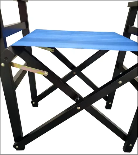 Miniatura 5 de Director Folding Chair Wooden Frame with Canvas Seat 2-Piece Set Populus Foldable Portable for Indoor Outdoor Use and Gifts