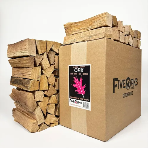 Oak Mini Split 8" Cocina, Asar, Madera Ahumada, 1,248 Cu. in., Marrón