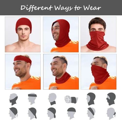 Miniatura 3 de Geyoga 6 piezas de protección UV para el verano, polaina de cuello refrescante, ropa para la cara, polaina para cuello, bufanda, protector solar