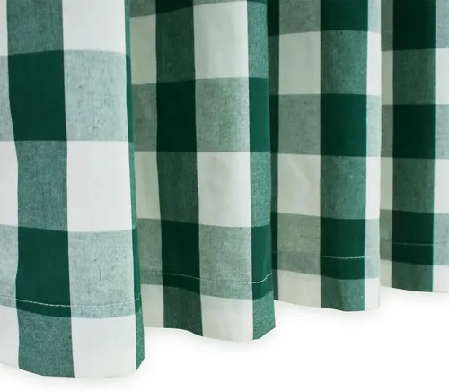 Miniatura 111 de Cenefas de cortina para ventana de 16 pulgadas de largo, 2 paneles de cuadros búfalo, cortinas pequeñas con bolsillo para barra, estilo clásico
