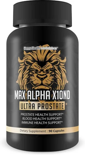 Max Alpha X10ND Ultra Prostate - Soporte de próstata T para hombres - Promueve la energía y la resistencia - Apoyo al flujo sanguíneo para la salud
