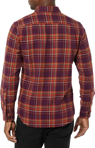 Miniatura 10 de Amazon Essentials Camisas de franela de manga larga para hombre, corte ajustado, a cuadros con botones