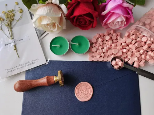Miniatura 3 de 400 cuentas de cera de sellado para sello de sellado, cuentas de sello de cera PORXFLY ideales para invitaciones de boda, paquetes de vino, sobres