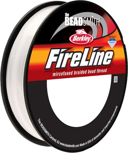 Miniatura 11 de The Beadsmith Fireline by Berkley - Hilo trenzado microfusionado - Prueba de 4 libras, diámetro de 005"/.12mm, carrete de 50 yardas, color cristal