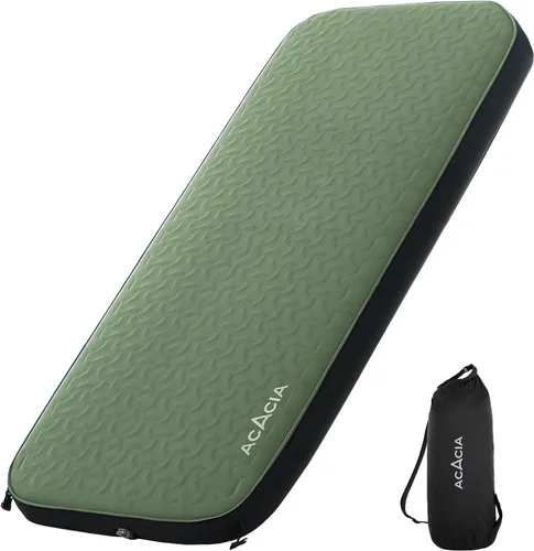 Acacia 4" Thick Self Inflating Sleeping Pad with Foam, Innovative Y-Shaped Telescopic Structure, Ultraportable Camping Air Mattress with Pump Sack,