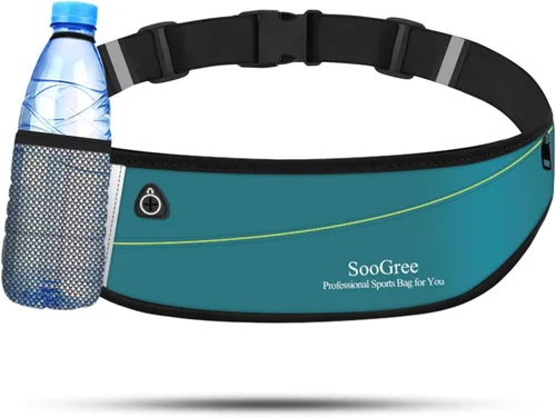 Miniatura 18 de SooGree Riñonera para correr para hombres y mujeres, ligera, impermeable, bolsa para correr, bolsa de almacenamiento reflectante nocturna