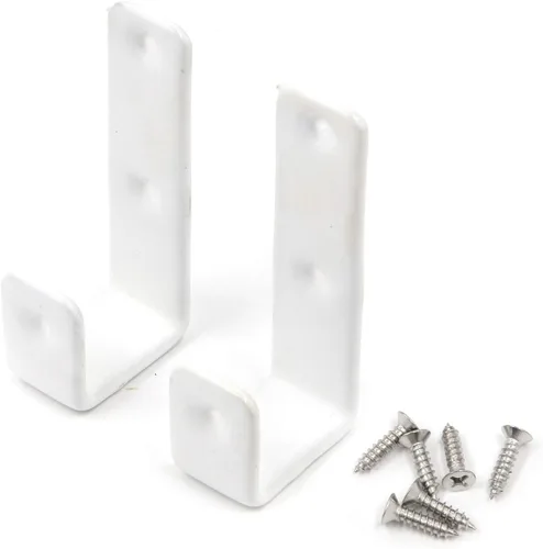 Miniatura 12 de Geesatis 2 ganchos para escalera de cama, ganchos en forma de J, de metal resistente recubierto de PVC para decoración de cama, herramienta