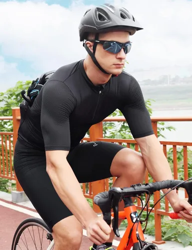 Miniatura 5 de Przewalski Camiseta de ciclismo de manga corta para hombre, camisetas de ciclismo para ciclismo de carretera y grava